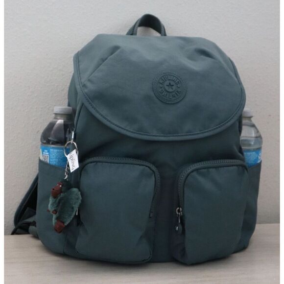 Kipling KI0365-0FE Size Medium Light Aloe Tonal Green Fiona Nylon Backpack main image 11